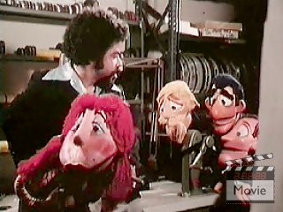 Retro puppet giving blowjob